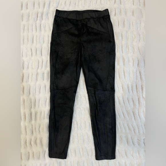Free People Faux Suede Leggings Women’s Small Midnight Black‎ - Picture 1 of 9